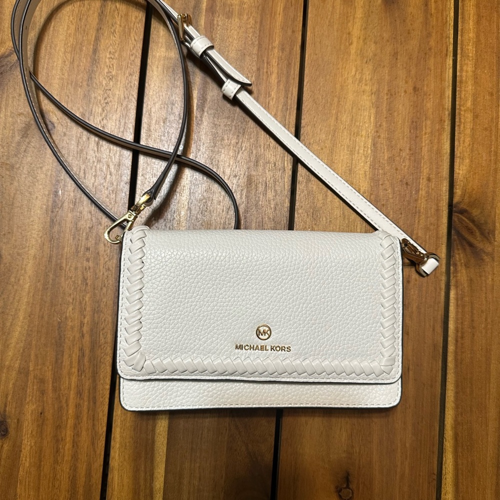 Michael Kors Off-White Small Phone Crossbody Bag
